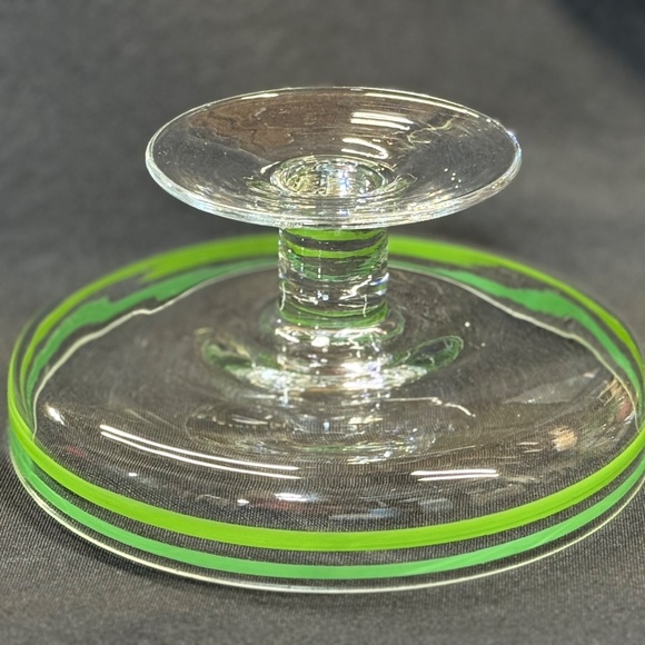 Petite Pedestal Cake Desert Stand with Handpainted Butterflies Flowers - Picture 11 of 12